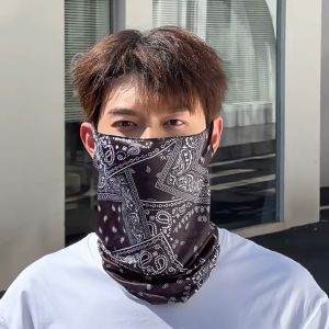 ผ้าบัฟกันแดดSUNMASK สไตล์เกาหลี หน้ากากกันแดด มีรูเกี่ยวหู ป้องกันแสงยูวี ผ้าพันคอ ผ้าเรยอน พร้อมส่งจากไทย