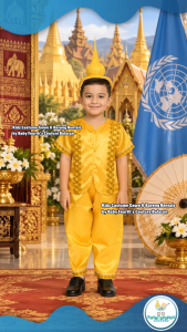 Baby Fourths Couture United Nation Cultural Mr. Laos Thailand Myanmar Terno Costume for United Nation Attire for UN Events for Kids Boy