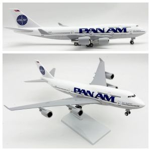 Mô Hình Máy Bay Đúc Kim Loại 747 B747 PAN AM 30cm Chất Liệu Nhựa Resin Có Bánh Xe Đồ Sưu Tầm Trưng Bày Hãng Hàng Không Pan American World Airways Mỹ