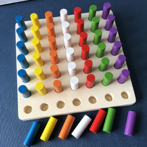 Wooden Color Classification Sensory Sticks Toy for Toddlers Montessori Early Education Focus Attention Nursery Toys for Kids