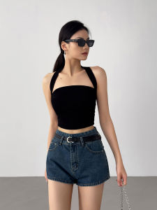 เสื้อกั๊กออกกำลังกายฤดูร้อนสำหรับผู้หญิง ชุดโยคะ ฟิตเนส ชั้นใน สายเดี่ยว คอวี แขนกุด ทรงเข้ารูป ผ้าไนลอน ทรงเข้ารูป