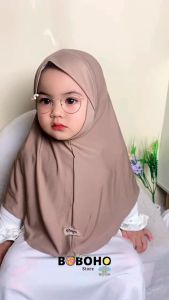 BOBOHO - JILBAB BERGO ANAK 1-4 Tahun / KERUDUNG BERGO ANAK GAYA MUSLIM