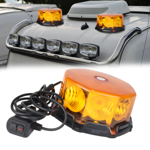 JALN7 LED Beacon Lights Amber Strobe Warning Truck Fire Engine Bus Flashing Emergency COB with Magnetic 12V-24V