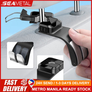 SEAMETAL Multifunction Car Headrest Hook Storage Holder Adjustable  Anti Slip 25KG Large Load-Bearing Universal Car Interior Accessories
