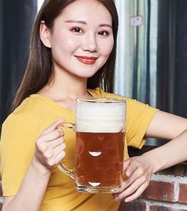 1000ml Glass Handle Draft Beer Mug Home Large Thickened Beer Cup Oversized Bar Goblet