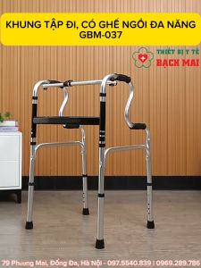 Khung Tập Đi GBM-037 - Có Ghế Ngồi Đa Năng Khung Nhôm Siêu Nhẹ Chắc Chắn