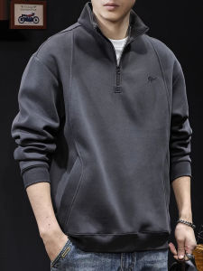 Áo Sweater Nam Mẫu Mới Có Lót Lông Cừu 2025 Thu Đông