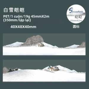 2M Băng Keo PET Trang Trí Cắt Dán Hình Phong Cảnh Tuyết Băng Keo Dán Hình Cho Scrapbooking Chiều Rộng 45 Mm Băng Keo Có Độ Bám Dính Cao