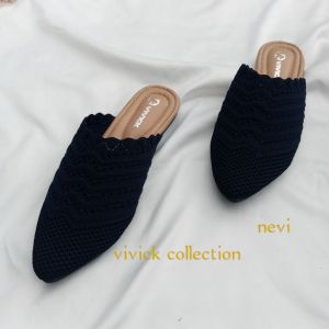 sepatu sandal wanita rajut terbaru sol karet