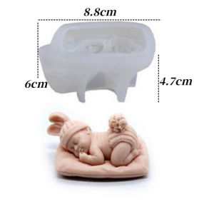3D Sleep Baby Candle Silicone Mold DIY Cute Child Portrait Plaster Soap Resin Molds Handmade Chocolate Ice Cube Baking Tool