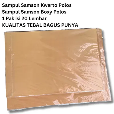 Sampul buku samson coklat tebal ukuran kwarto dan boxy 1 pak isi 20 lembar