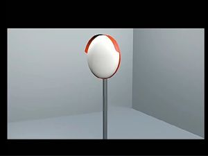 【Local shipment】PRODIY 45cm/60cm/75cmMirror Outdoor Convex Mirror 80CM 32 inch Traffic Mirror Corner Mirror PC Plastic Orange Polycarbonate Convex Mirror indoor Traffic Safety Covex Mirror Convex Mirror indoor Traffic Safety Covex Mirror