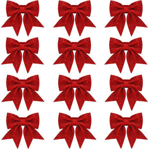 1/2Pcs Bows Christmas Decoration Xmas Tree Bowknot Ornaments for Home Room Decor Happy New Year Navidad 2026 Gifts Accessories
