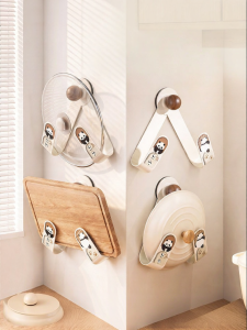 MODERN SWEETHOME | Rotatable Suction Pot Lid Holder Stainless Steel