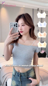 【OFFICIAL】VEIMIA Airy Seamless Bra With Spaghetti Straps U-back Invisible Fit & Smooth Under Tops