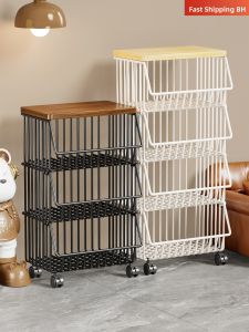 Multifunctional Mobile Kitchen Storage Cart Multilayer