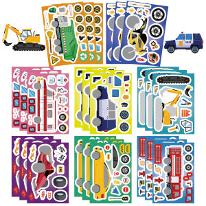 Bộ Nhãn Dán Xe Cứu Hỏa Xe Cứu Thương Xe Máy Máy Xúc - Bộ Nhãn Dán Xe Cứu Hỏa DIY Quà Tặng Cho Mọi Lứa Tuổi Trang Trí Chống Nước