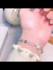 GLAMOR✨กําไลนําโชค Shell Flowers กําไลเงิน กำไลเงินแท้ กําไลข้อมือผู้หญิง กําไลแฟชั่น สร้อยข้อมือสวยๆลุคคุณหนู สร้อยข้อมือจี้โคลเวอร์