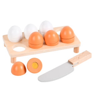 Cuttable Wooden Egg and Duck Egg Pretend Play Toy