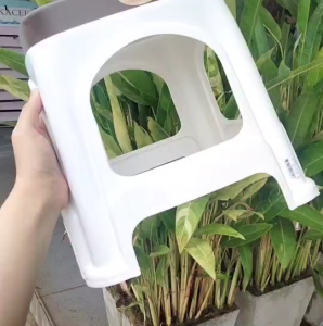 เก้าอี้พลาสติก เก้าอี้ซักผ้า สูง 12นิ้ว กว้าง 9นิ้ว วัสดุเกรดหนา แข็งแรง รับน้ำหนักได้เยอะ