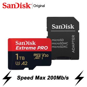 SanDisk Micro SD Extreme PRO Card 1TB Flash Memory 128GB 512GB 256GB 2TB U3 4K V30