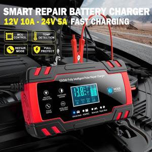 General Motors Motorcycle Battery Charger 12v 24v Heavy-Duty Suitable for Fully Automatic Fast Charging of Motors Maintenance Type High-Power Start and Stop