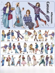 Cultural Creative Leisure Afternoon PET Die-Cut Tape Sticker for Bullet Journal DIY Character Material Paper Tape Adhesive