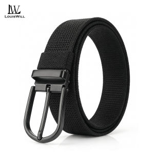 LouisWill Alloy Needle Nylon Belt Mens Sporty Casual All-purpose Belt  Durable and Wear-Resistant Belt