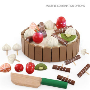 Children Kitchen Toys Pretend Toys Cutting Cake Play Food Kids Toys Wooden Fruit Cooking Toys For Baby Birthday Interests