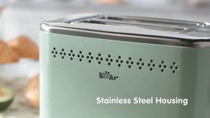 Bear / Mayer 2 Slices Pop Up Cool Touch Toaster with Lid | MMPT206 BT-G02 (Pembakar Roti 烤面包机 烤麵包機 Khind Toaster Green Toaster)