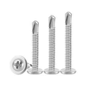 JINJUNTAI | Stainless Steel Cross Flat Head Self-Tapping Screw Drilling Nail