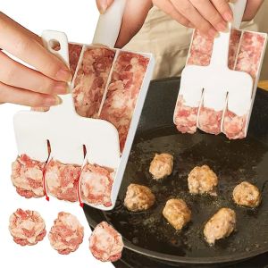 1/3/4 Row Meat Ball Maker Homemade Lean Meatball Making Tools DIY Rice Ball Meatball Fish Ball Set BBQ Hot Pot Easy To Use