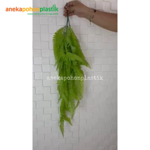 Daun Hias Artificial Pakis Cinnamon Juntai Tanaman Hias Dekorasi Dinding Ruangan Kantor Ruang Tamu