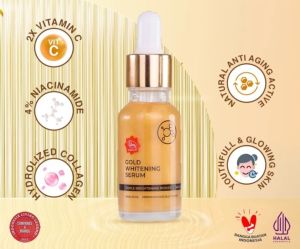 Viva Gold Whitening Serum with Triple Brightening Power 2% Vitamin C 4% Niacinamide & Collagen - 20 ml