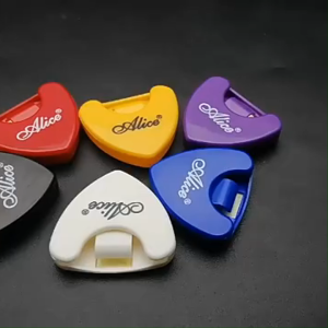 1PC Guitar Pick Holder Plastic Plectrum Mediator Quick Storage Self Adhesive Triangle Shape 37x40mm