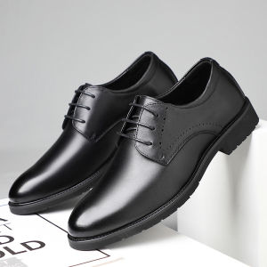 Genuine Leather Lace-up Derby Shoes