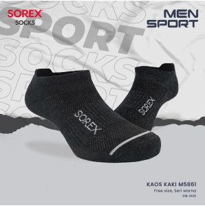 SOREX M5861 MEN ANKLE SPORT SOCKS - KAOS KAKI SPORT PRIA SEMATA KAKI - 5861