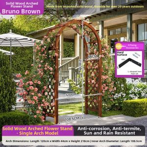 XiMei WoodWork | Corrosion-resistant Archway Flower Stand for Climbing Plants with Planter Box