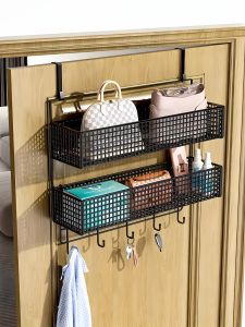 Strong Door Back Hanging Clothes Rack No Drilling Wall Mounted Entrance Closet Side Clothes Storage Modern Simple Style