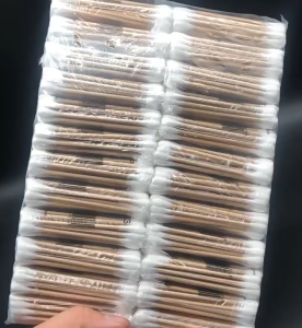 Small Cotton Buds 24pcs/1box Double Head Wood Cotton Buds Cotton Swabs
