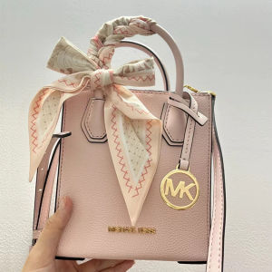 Pink Scarf Tied Bag Ribbon Tie Handle Female Hair Band Handbag Handle Wrap Ribbon Decorative Small Bench Wrapped Bag Matching Fancy