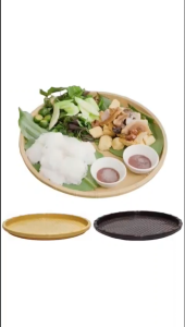 Khay tròn mây nhựa VIỆT NHẬT - Mẹt giả mây tre đựng đồ ăn bún đậu trái cây decor - 5726/7/8