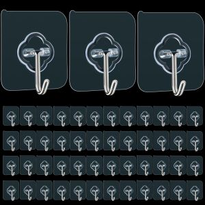 30 Pcs Hooks Transparent Strong Self Adhesive Door Wall Hangers Hooks Suction Heavy Load Rack Cup Sucker For Kitchen Bathroom