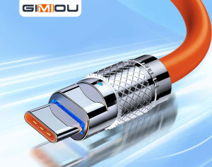 GIMIOU 6A USB Type C Cable 120W SuperCharge Data Cord Quick Charge 4.0 QC 3.0 USB C Fast Charging Original Liquid Silicone Wire for Xiaomi Samsung Oppo Vivo Android Cellphones