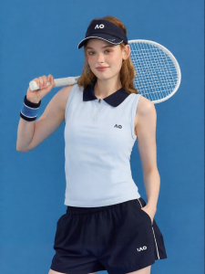 AO | Slim Fit Simple Color Block Sleeveless Sport Vest for Tennis
