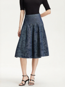 Vero Moda | Chân Váy Cao Waisted Thêu Mới Thu Từ Sợi Tre Đã Tái Chế