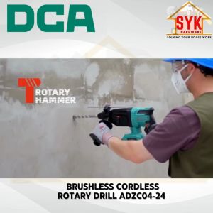 SYK DCA ADZC04-24 Brushless Cordless Rotary Drill Solo Machine Battery Power Tools Concrete Wood Drilling Mesin Drill