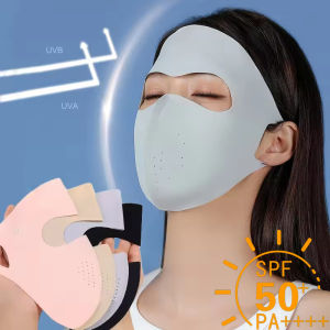 2 cái bao kín mặt mùa hè Kem chống nắng lụa băng mặt nạ thoáng khí chống tia cực tím đi xe đạp ngoài trời facekini traceless đàn hồi chống bụi dù để che nắng Mặt Nạ