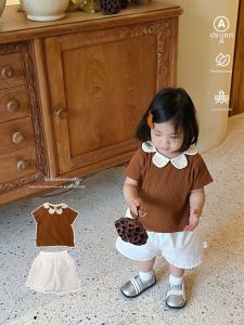 Cotton Sweet Short Sleeve Top Shorts Set