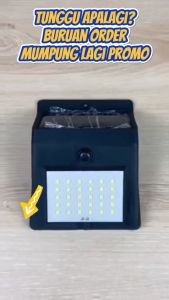 Lampu Dinding Solar 30 LED otomatis siang mati malam hidup Tenaga Surya Sensor - Lampu outdoor